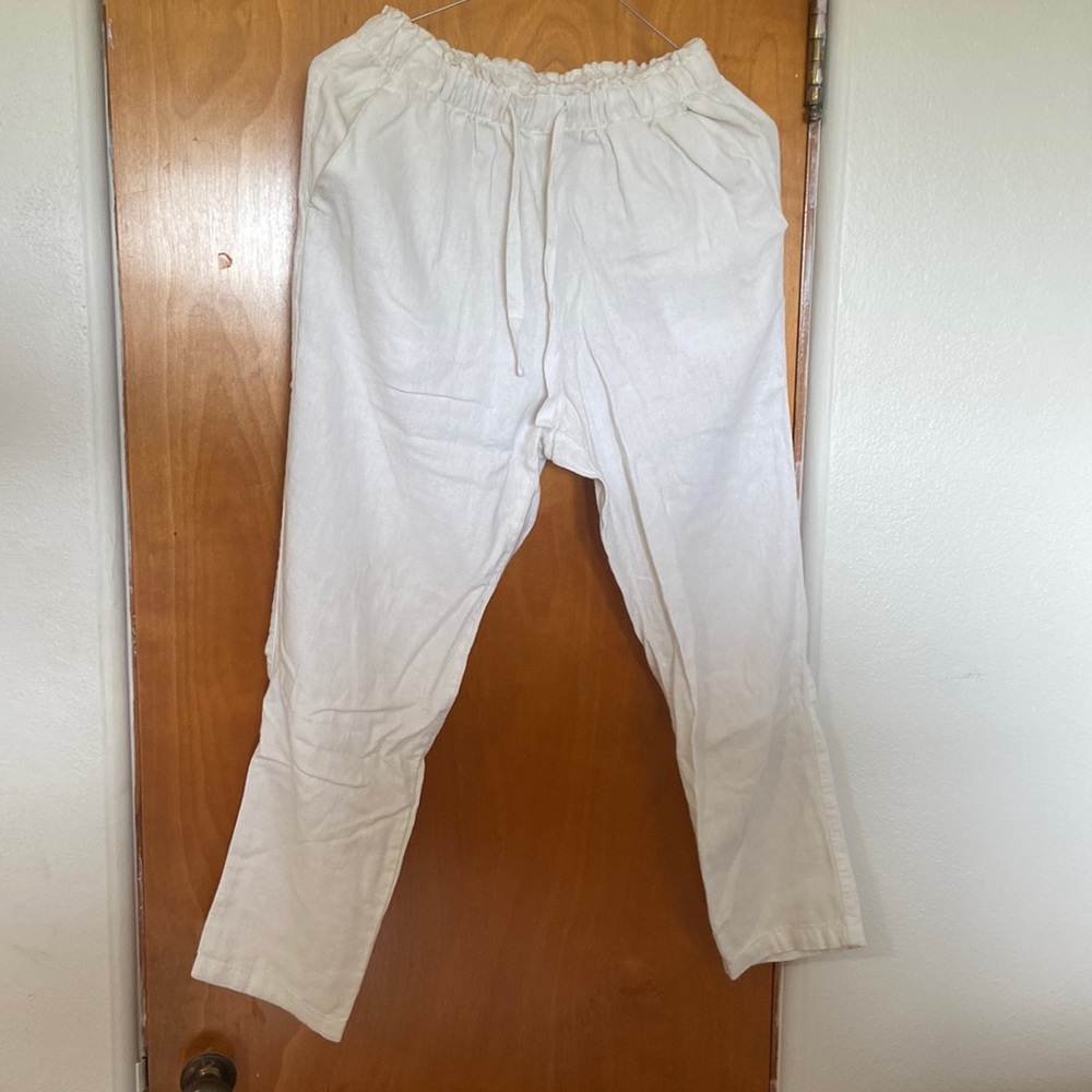 White Linen Pants